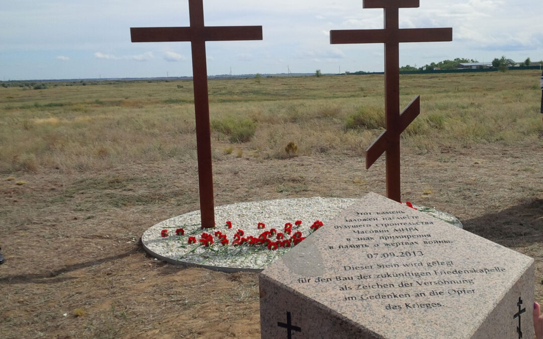 Vorsitzender der Stiftung enthüllt Grundstein für Friedenskapelle in Wolgograd