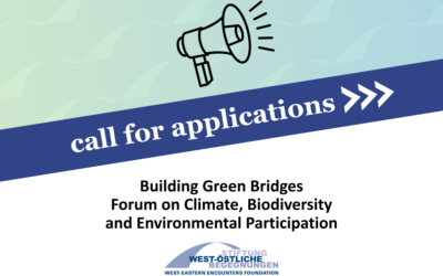 Call for Applications: Youth Forum “Building Green Bridges”
